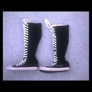 Converse style high zip up shoes